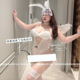 晚安奈奈 圣诞性感透视蕾丝塑身连体衣 新品 雪域天使 2025大码