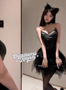 晚安奈奈 微醺万圣夜~性感可爱甜美微胖辣妹节日制服cos变装甜美