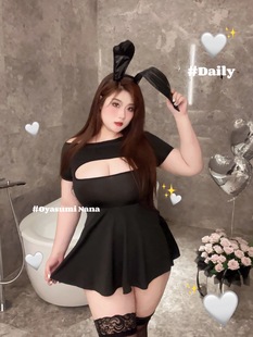 纯欲甜美显瘦连衣裙 晚安奈奈「3D球杯」紧身透视连体镂空大码