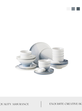 MOLA.Norway.家用日式风格渐变碗盘组合面碗米饭碗餐具套装|挪威