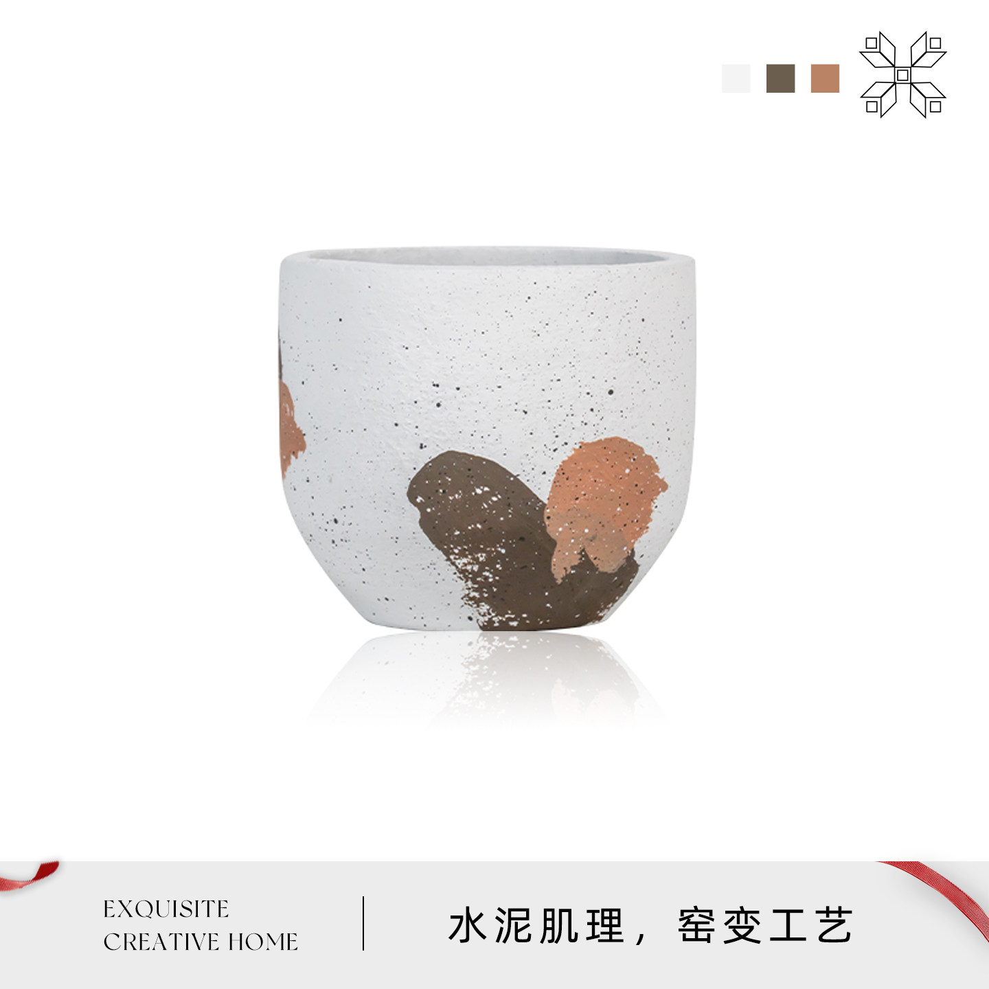 Auramoon&middot;stamp&middot;园艺水泥迷你小新品创意复古新品花盆 | 跺绘
