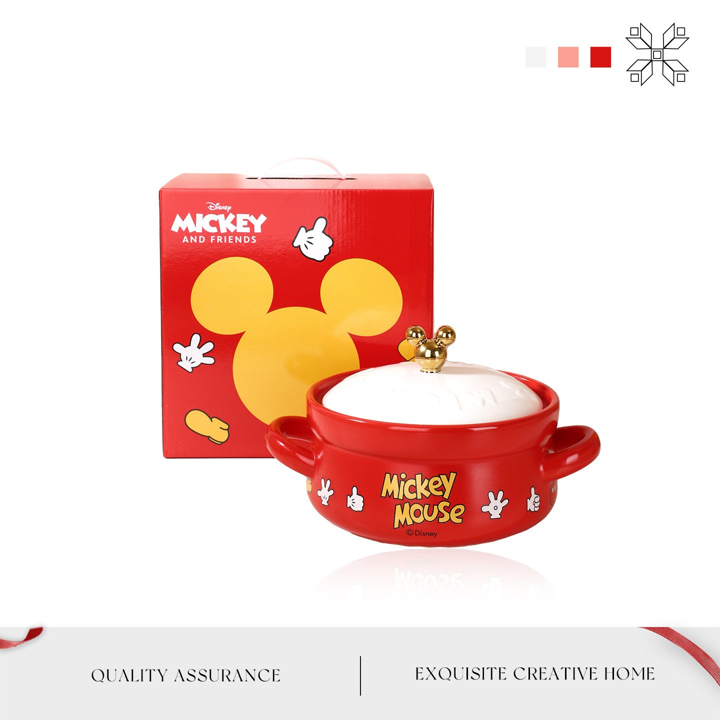 Mintrain英国迪士尼米奇砂锅红色创意砂锅送礼礼物餐具 | 飞舞