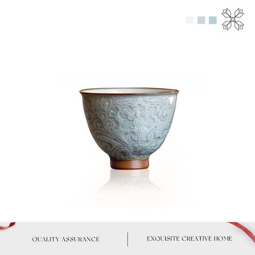 MOLALUNA缠枝莲品茶陶瓷品茗杯