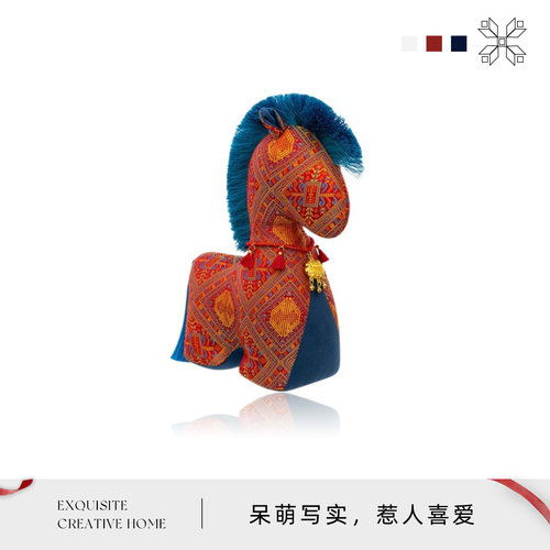 Auramoon富贵布艺马挂件玩偶马年