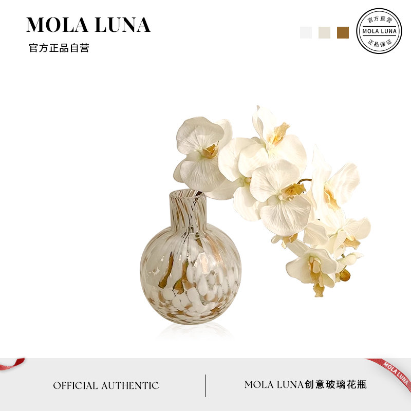 MOLAins轻奢风厚玻璃花瓶摆件