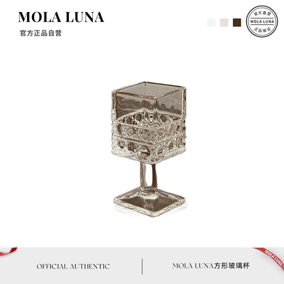 MOLALUNA中式高脚方形小酒杯
