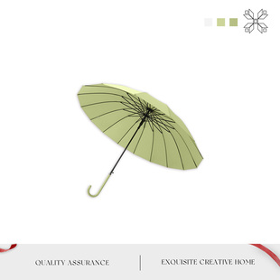 MOLA.Fall.雨伞小清新配色弯柄直杆伞自动加大双人长柄 倒茬