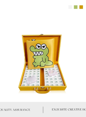 MOLA.Cute.手搓麻将牌家用卡通黄色可爱麻将聚会礼盒装 | 萌鳄