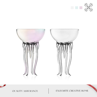 MOLALUNA.Jellyfish.酒具高颜值创意鸡尾酒杯子玻璃果汁杯 水母