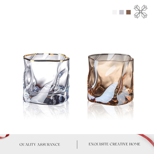 MOLA.Form.杯具异性扭纹威士忌杯高档酒杯玻璃杯洋酒杯 形约