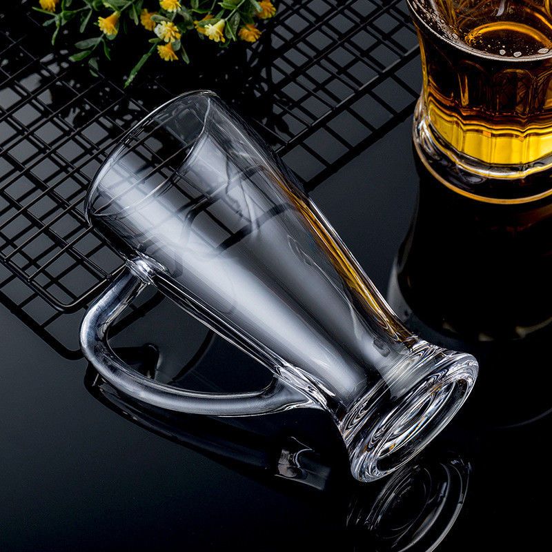 带把玻璃杯世界扎啤杯精酿啤酒杯抖音大容量茶杯2022新款水杯6只