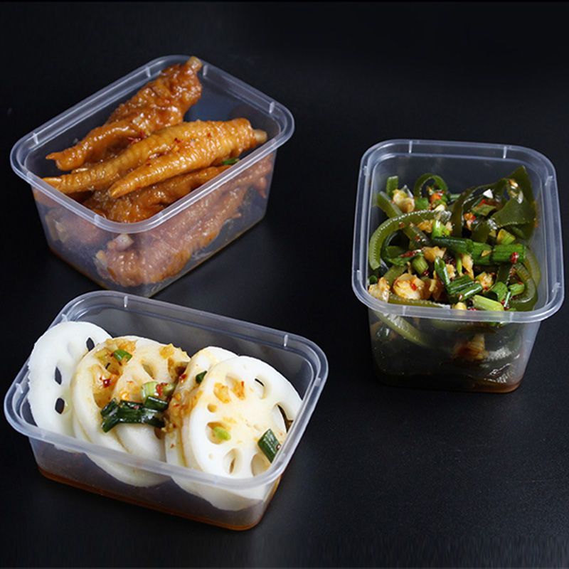 一次性调料盒方形带盖分装小盒酱料盒蘸料杯商用小菜打包盒外卖盒