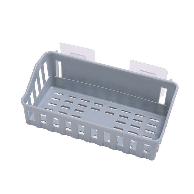 置物架厨房架子免打孔壁挂置物篮浴室卫生间化妆品架可粘贴收纳盒