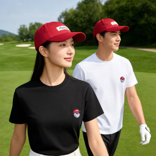 malbon GOLF 26ss 刺绣运动纯棉短袖T恤男女同款服装高尔夫衣服