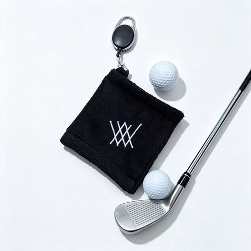 ANEWGOLF刺绣擦球巾伸缩挂钩