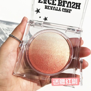 KQTQK腮红高光一体盘烘焙鸡蛋裸妆自然橘朵色渐变修容眼影盘两用