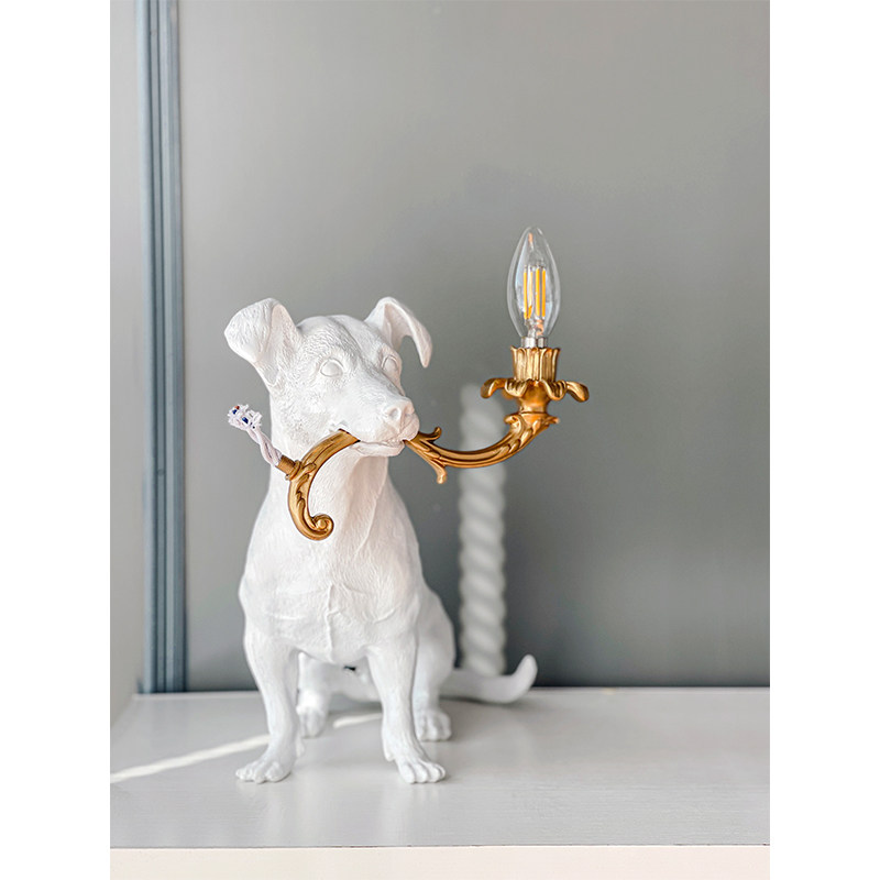 Keijo 充电版 小狗台灯北欧复古卧室床头氛围法式中古装饰摆件