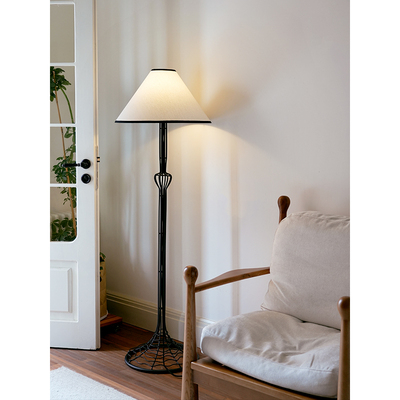 Keijo 法式中古布艺落地灯客厅书房创意氛围设计师卧室立式床头灯