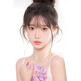 3d氧气刘海假发女遮白发前额自然法式全真发空气齐刘海头顶补发片