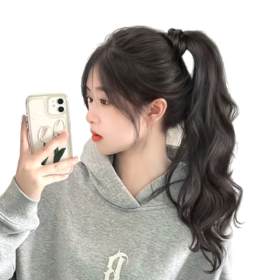 美猫假发高马尾元气少女