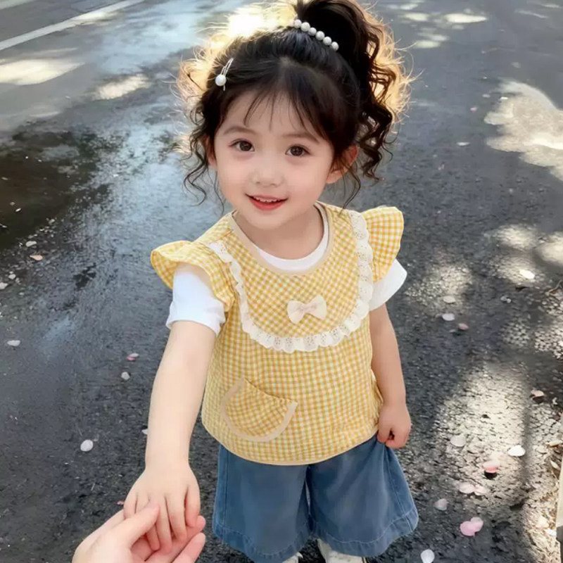 女宝宝外穿罩衣防水防脏漂图片