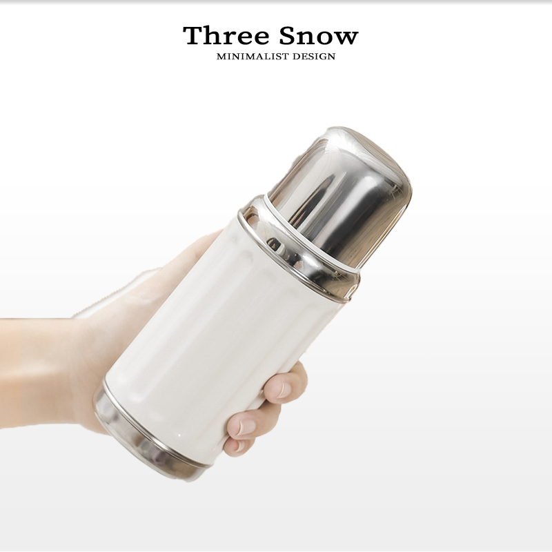 日本三霜不锈钢保温杯带盖可喝水女士高颜值2025新款水杯女便携杯