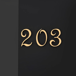 门牌号码牌北欧风创意轻奢高级感黄铜门牌号家用房间号码招牌酒店墙壁装饰指示牌复古数字号码