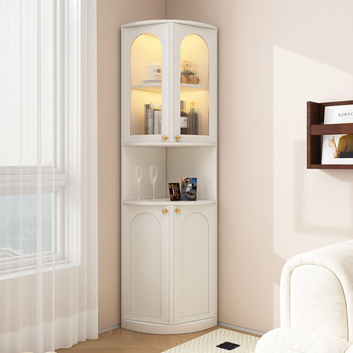 逸方云角柜简约奶油风客厅置物柜