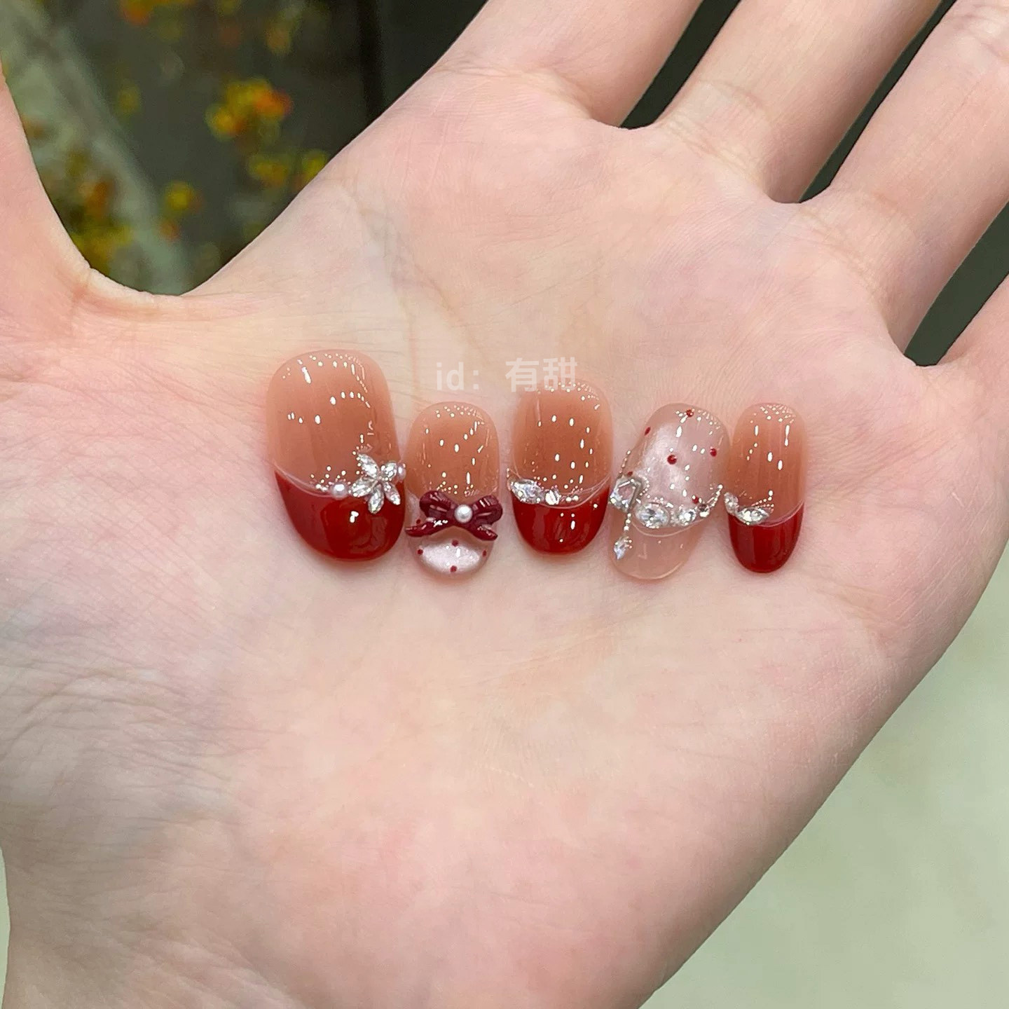 纯手工不掉钻精致绝美穿戴甲