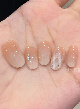 手工穿戴甲中长款高级感绝美显白穿戴款美甲2025新款超火指甲贴片