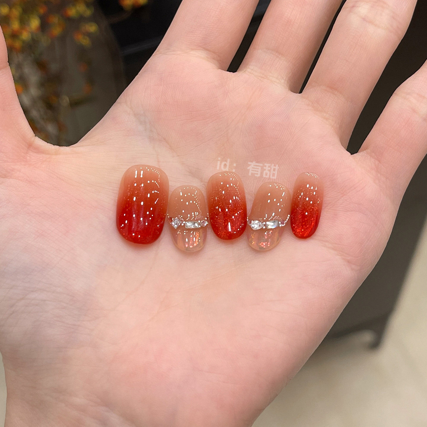 红色猫眼穿戴甲2025新款高级感穿戴美甲短款秋冬手工显白指甲贴片,彩妆/香水/美妆工具,穿戴甲/甲片,淘宝优惠券,粉丝福利购,淘宝优惠卷