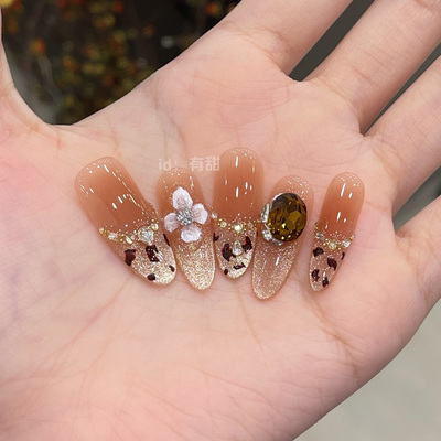 纯手工不掉钻轻奢显白穿戴甲