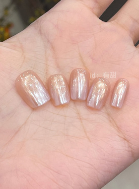 绝美穿戴甲短款纯手工制作爆款指甲贴片2025新款高级感穿戴款美甲