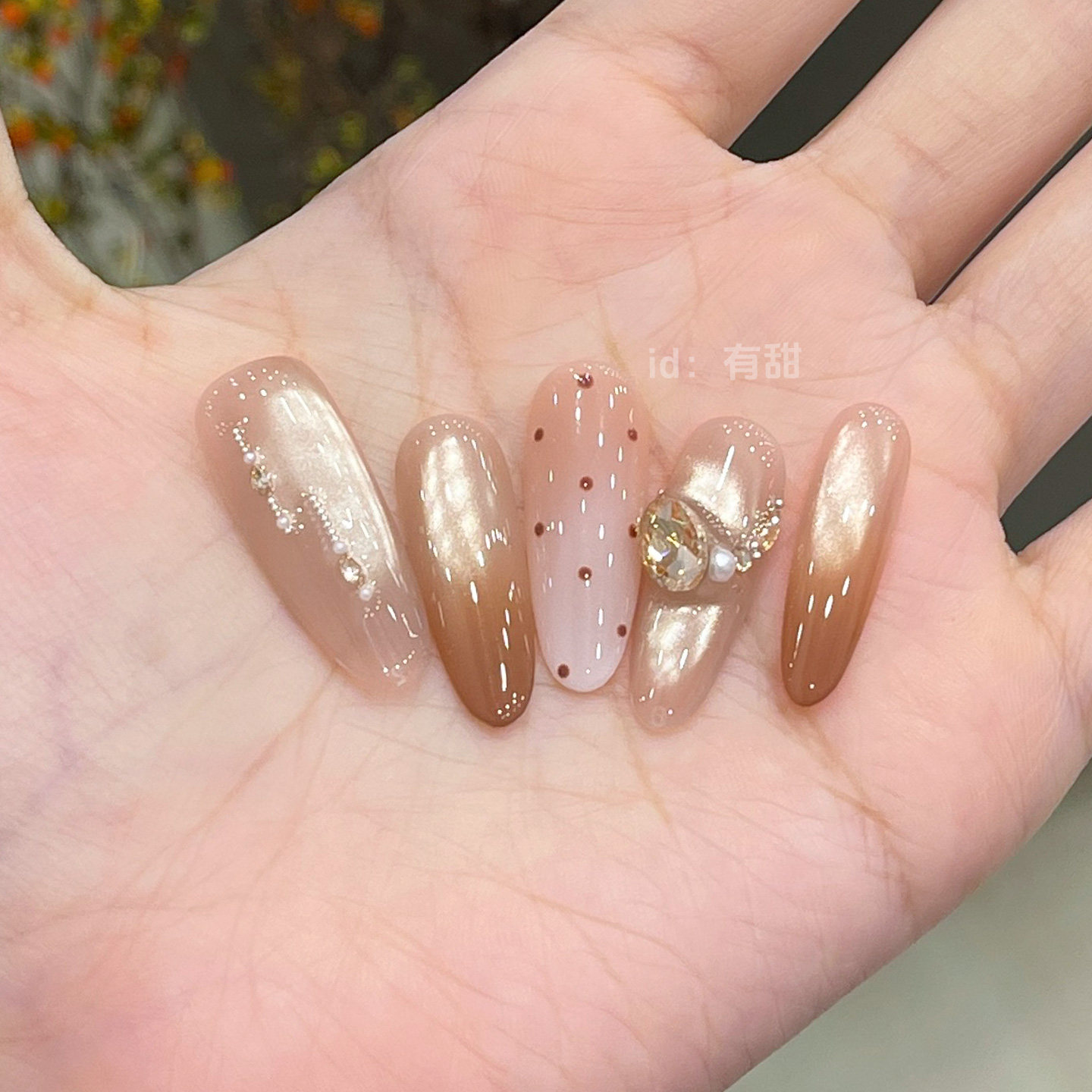 秋冬穿戴甲轻奢高级感猫眼指甲贴片2025新款手工绝美长款穿戴美甲,彩妆/香水/美妆工具,穿戴甲/甲片,淘宝优惠券,粉丝福利购,淘宝优惠卷