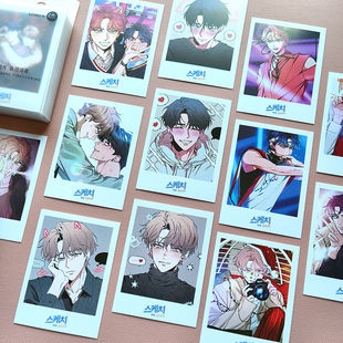 素描LOMO卡崔逸景李周彬双男主韩漫拍立得照片卡留言卡学生礼物潮