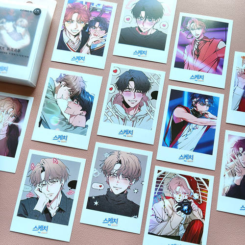 素描LOMO卡崔逸景李周彬双男主韩漫拍立得照片卡留言卡学生礼物潮