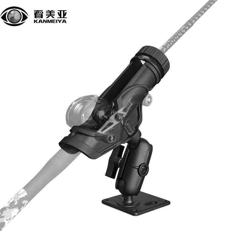 VIN万向调节旋转钓鱼竿炮台支架垂钓安装套件皮划艇防失手鱼竿架