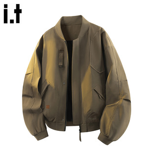it FIVE CM飞行员夹克男士外套2025新款秋季美式棒球领工装飞行服