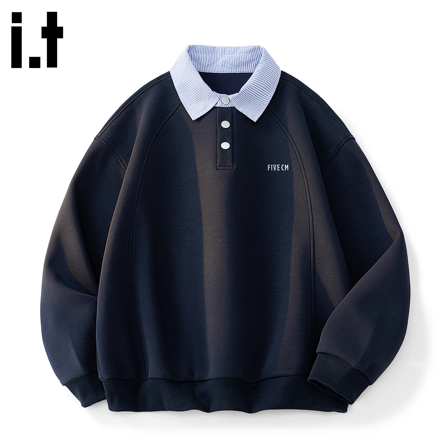 it FIVE CM美式学院风卫衣情侣款拼接假两件男款polo衫空气层外套,男装,卫衣,淘宝优惠券,粉丝福利购,淘宝优惠卷