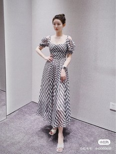 歌家女装 EWW333Y08000 22年全标大货 棋盘格连衣裙