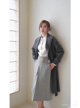 歌L思  22年全标大货  灰混搭半身裙 EWF334Q01900