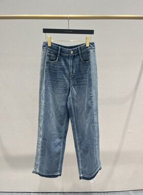 歌L思  25年全标大货   蓝色牛仔裤 EWB361N00300