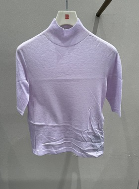 歌L思 21年全标大货  紫色中袖毛衫 EWF325M07700