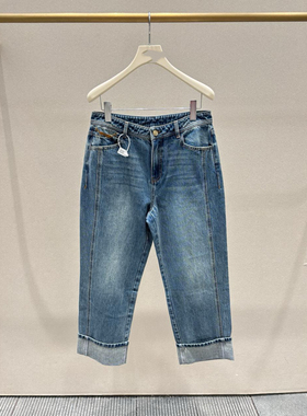 歌L思    24年全标大货  牛仔蓝色 牛仔裤 EWD353N0080