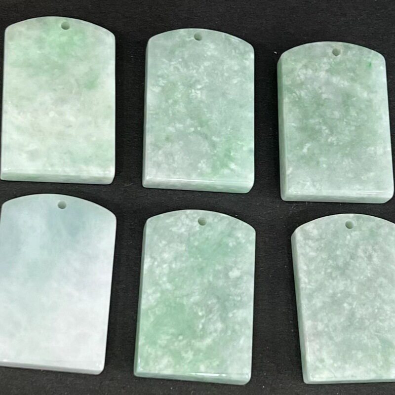 天然正品稀缺老坑料西安蓝田玉平安无事牌吊坠湖蓝绿玉石挂件带证