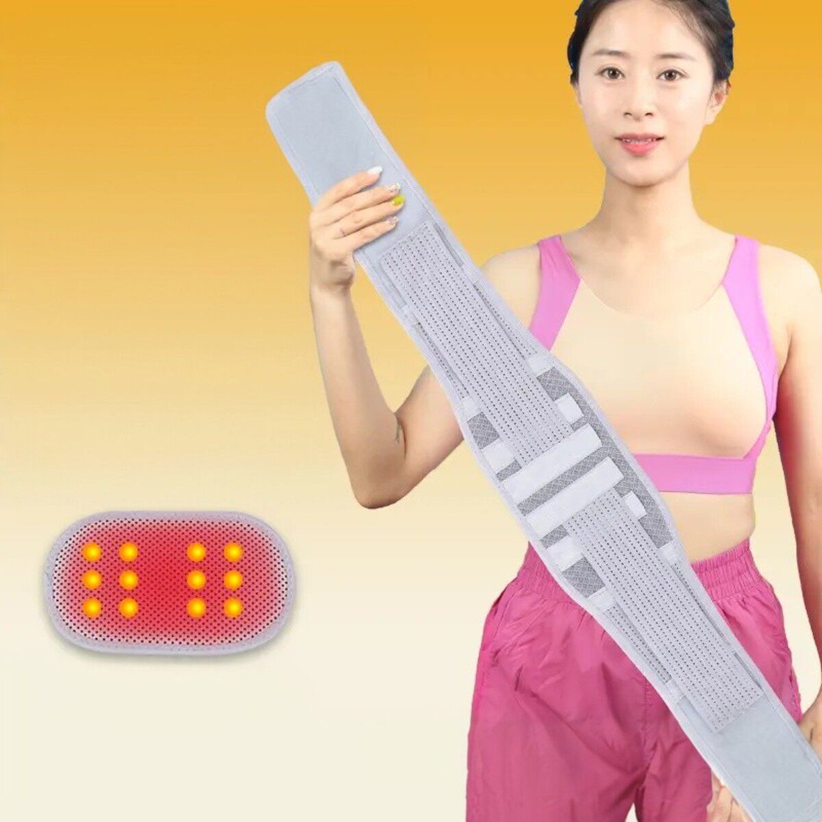 护腰带窄护腰腰椎间盘专用运动减压可拆卸钢板支撑热敷养护不卷边