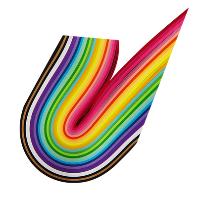 星星折纸渐变色单色彩色纸条