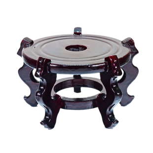 高脚木质底座托架海螺花瓶花盆底坐石头香炉鱼缸木托盘架摆件底座