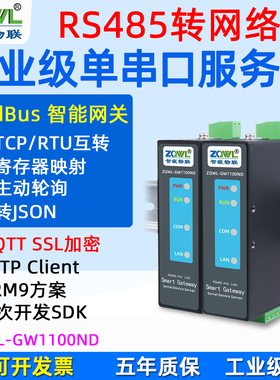 【智嵌物联】串口服务器单路RS485转以太网模块串口转网口MQTT串口转网口modbusrtu转tcp网关