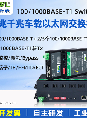 智嵌物联 千兆百兆车载以太网交换机100/1000BASE-T1镜像监控 抓包  数据监听VLAN